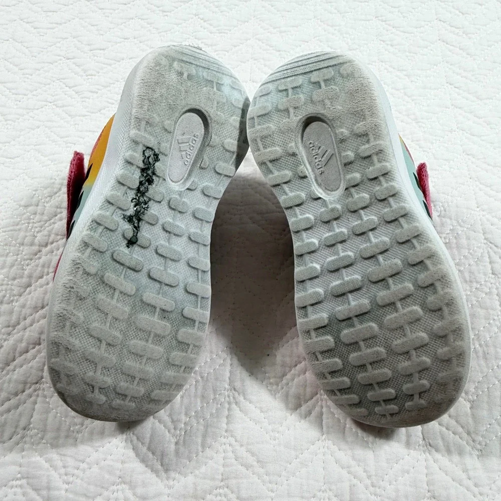 Kids Adidas Minnie Mouse Pink Running Shoes Size 7.5K‎ Toddler Girls